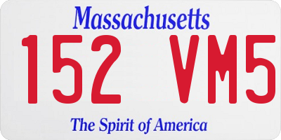 MA license plate 152VM5