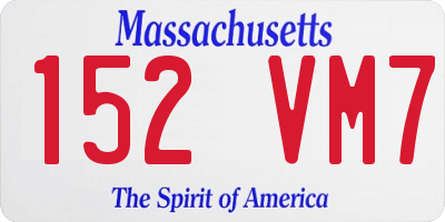 MA license plate 152VM7
