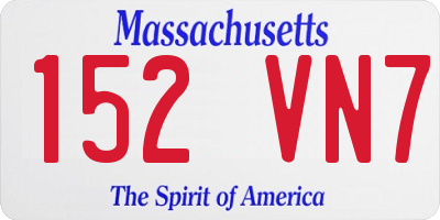 MA license plate 152VN7