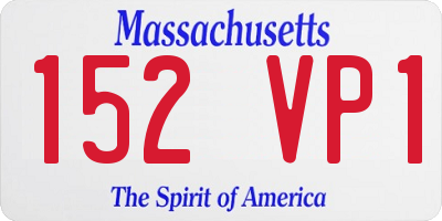 MA license plate 152VP1