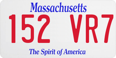 MA license plate 152VR7