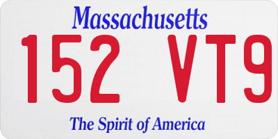 MA license plate 152VT9