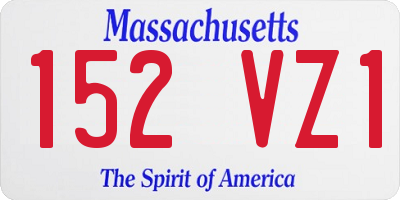 MA license plate 152VZ1