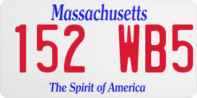 MA license plate 152WB5