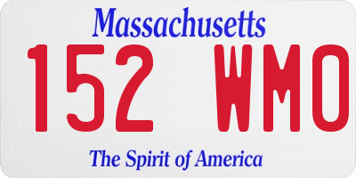 MA license plate 152WM0