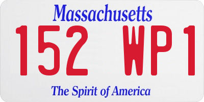 MA license plate 152WP1