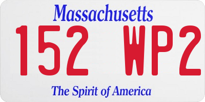MA license plate 152WP2