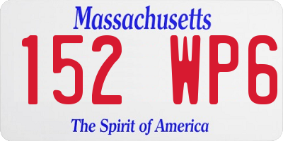 MA license plate 152WP6