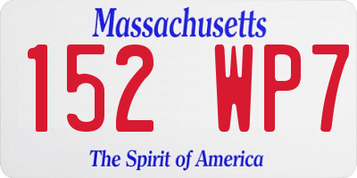MA license plate 152WP7