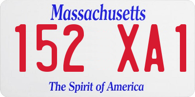 MA license plate 152XA1