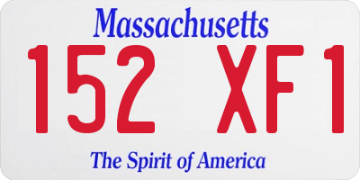 MA license plate 152XF1