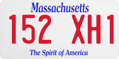 MA license plate 152XH1