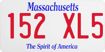 MA license plate 152XL5