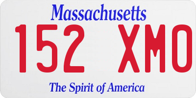 MA license plate 152XM0