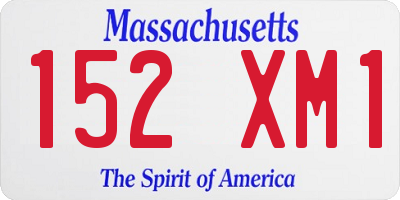 MA license plate 152XM1
