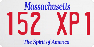 MA license plate 152XP1