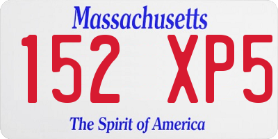 MA license plate 152XP5