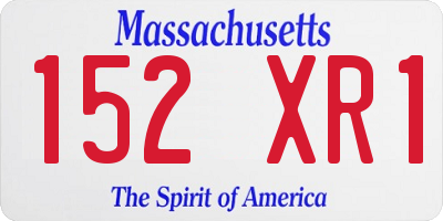 MA license plate 152XR1