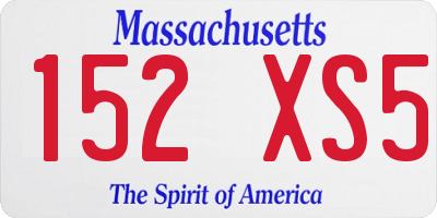 MA license plate 152XS5