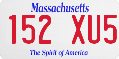 MA license plate 152XU5
