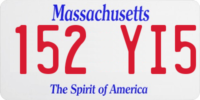 MA license plate 152YI5