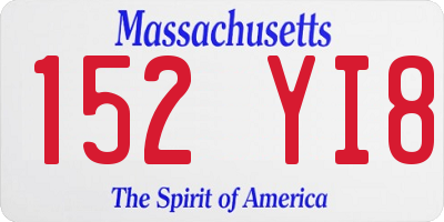 MA license plate 152YI8