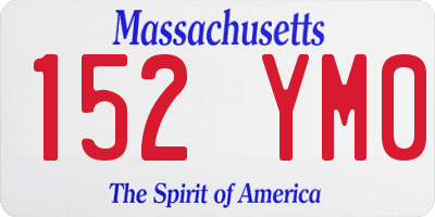 MA license plate 152YM0