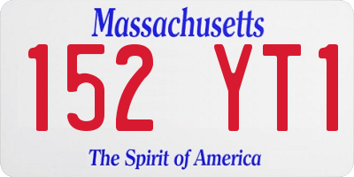 MA license plate 152YT1