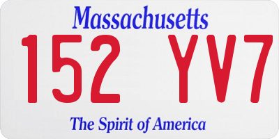 MA license plate 152YV7