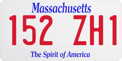 MA license plate 152ZH1