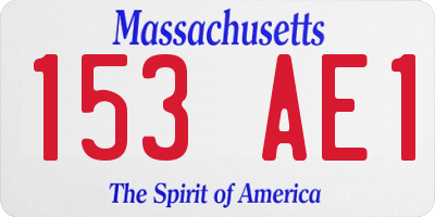 MA license plate 153AE1