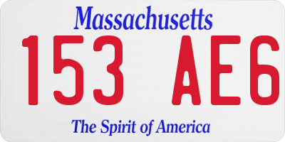 MA license plate 153AE6