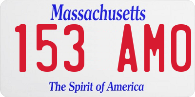 MA license plate 153AM0