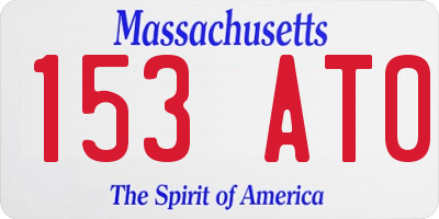 MA license plate 153AT0
