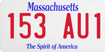 MA license plate 153AU1