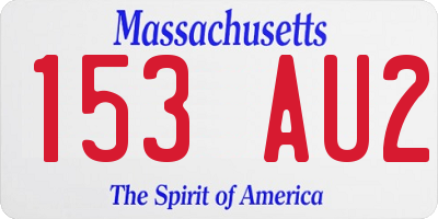 MA license plate 153AU2