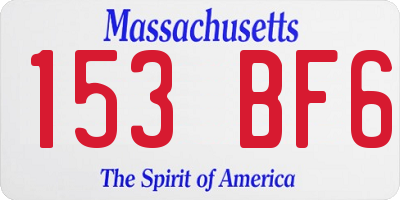 MA license plate 153BF6