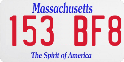 MA license plate 153BF8