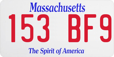 MA license plate 153BF9