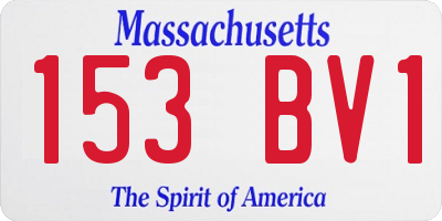 MA license plate 153BV1