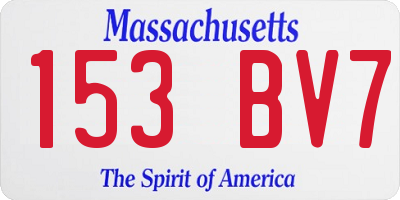 MA license plate 153BV7