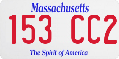 MA license plate 153CC2