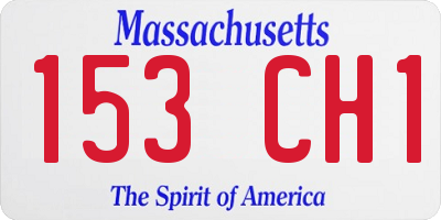 MA license plate 153CH1
