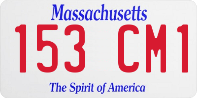 MA license plate 153CM1