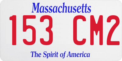 MA license plate 153CM2