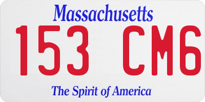 MA license plate 153CM6