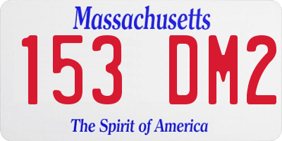 MA license plate 153DM2