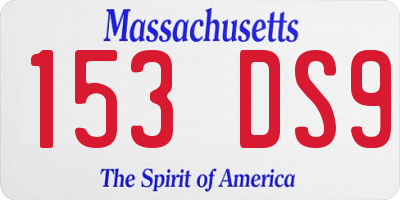 MA license plate 153DS9