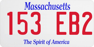MA license plate 153EB2