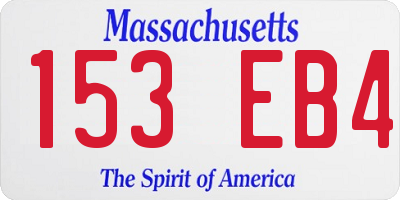 MA license plate 153EB4